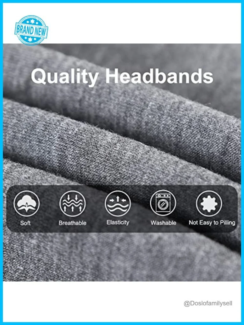Wide Knotted Non-Slip Wrap Headband Boho Elastic Hair Scarf for Yoga Sports